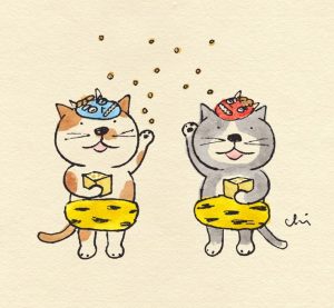 「豆まいてまーーーす=^_^=♪♪♪」