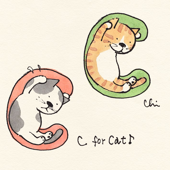 “C” はCatの C =^_^=♪